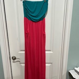 Candy Rose Strapless Maxi Dress, Sz L